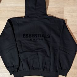 Black essentials hoodie