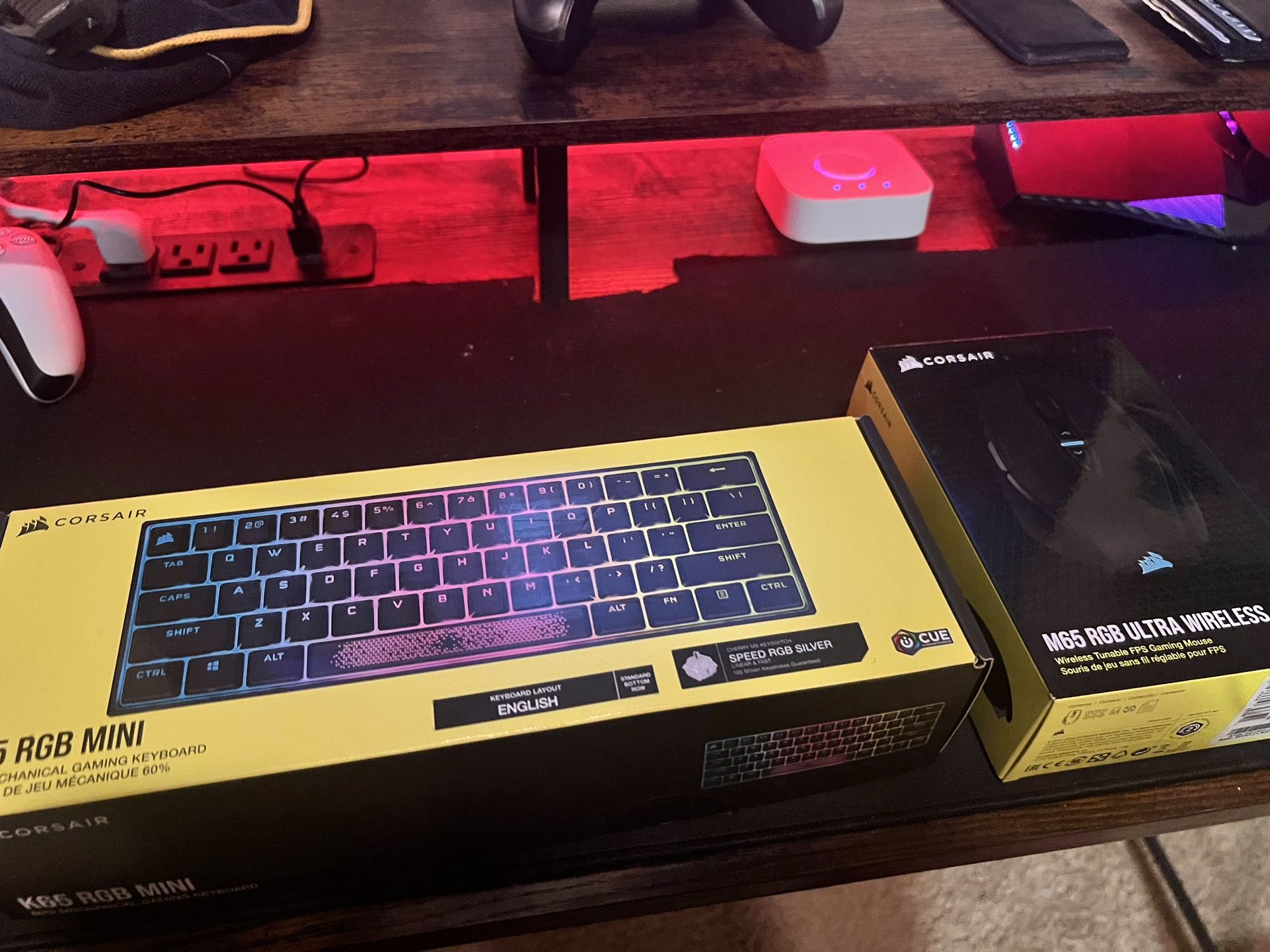 Corsair RGB Gaming Mouse And Keyboard In Box 