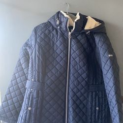 Navy Blue Beautiful Quilted Jacket Women Laundry Los Angeles Gift