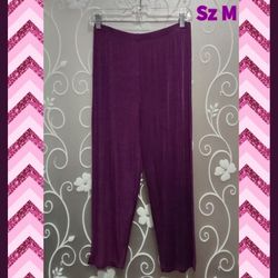 WOMENS PURPLE COMFY LEGGINGS SIZE M 
