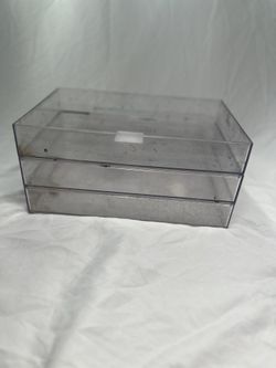 3 Clear Acrylic stackable Storage 
