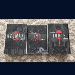 Junji Ito Hardcover Books Uzumaki / Gyo / Tomie