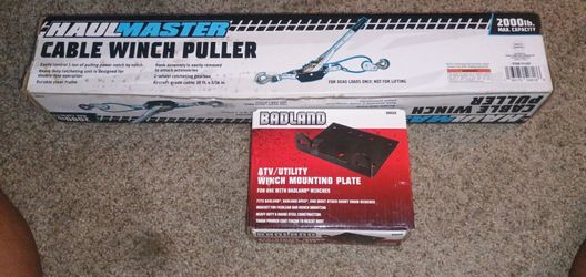 Cable winch puller & mount