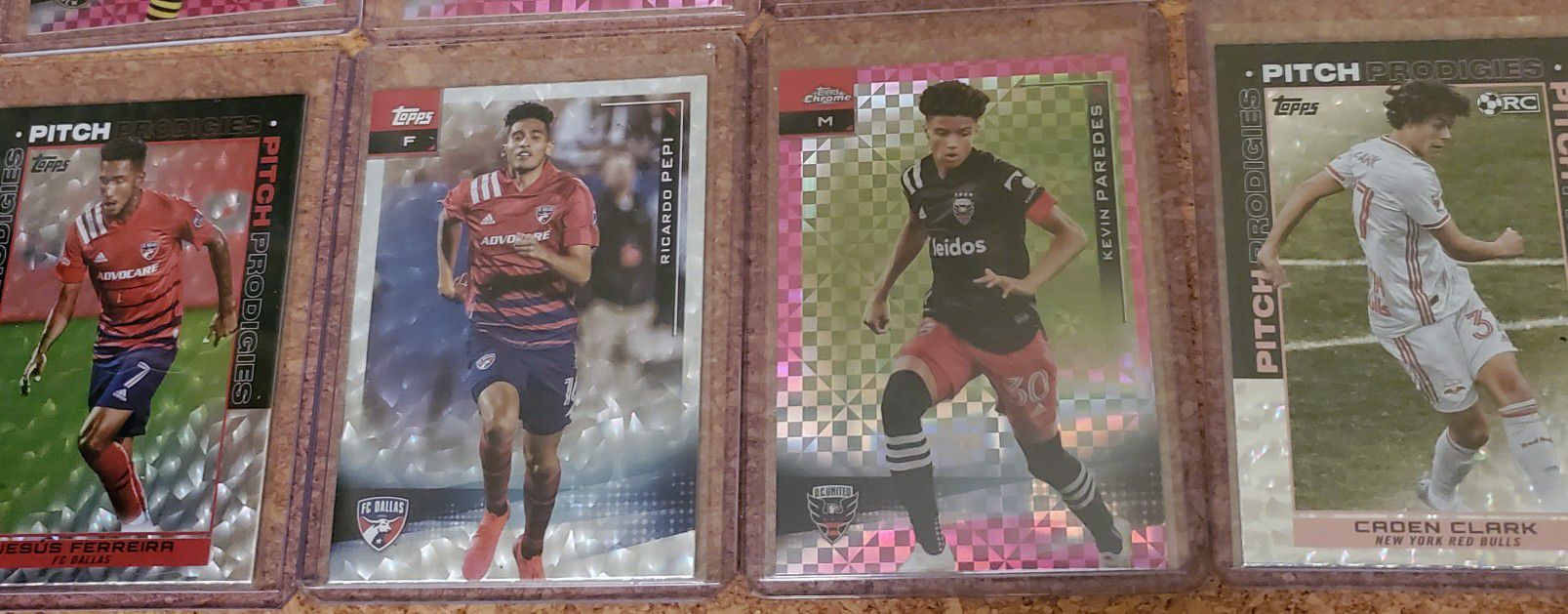 Soccer Cards- Pink Refractor Lot