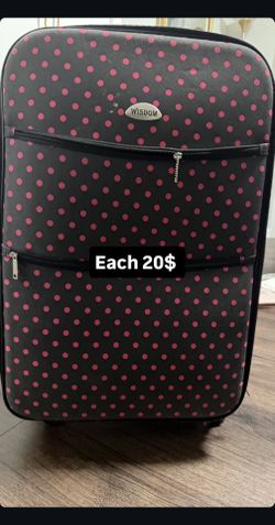 Wisdom Polka Dot Rolling Suitcase