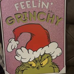 The Grinch Pink Framed