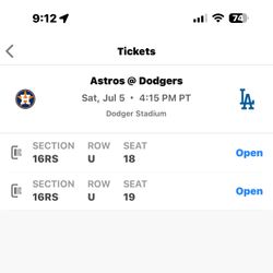 Dodgers Vs Houston Tickets