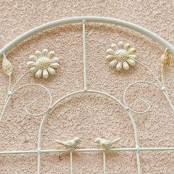 2 Pack Metal Garden Trellis 71" x 19.7" Rustproof Trellis for Climbing Plants Outdoor Flower Support Cream White