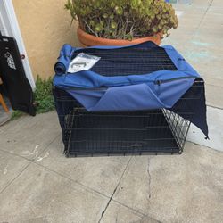 42"x28"x30" Dog Kennel With 2 Doors And $30 Cover