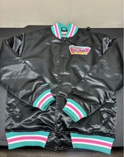 Mitchell & Ness San Antonio Spurs Satin Bomber Jacket