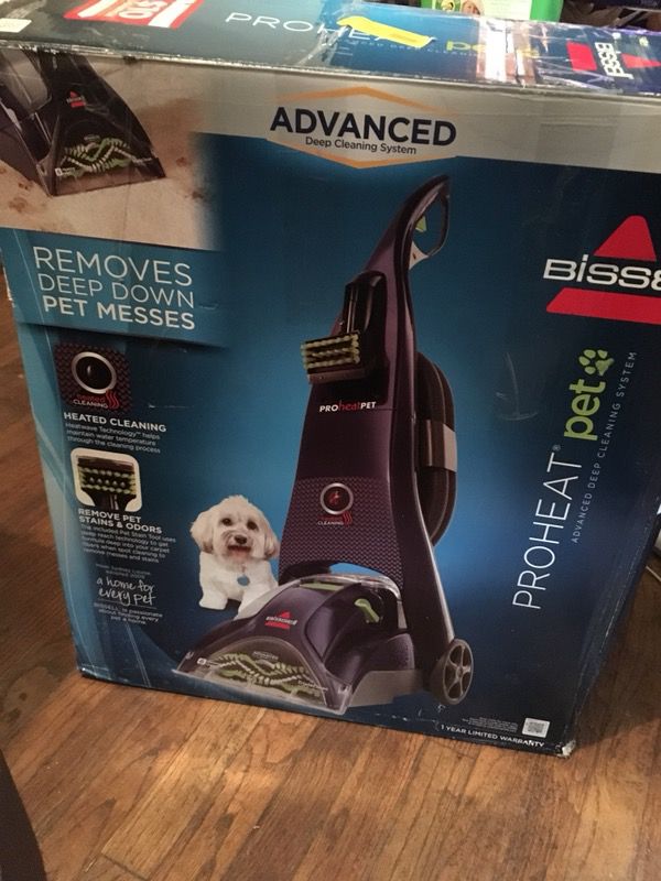 Bissell proheat pet advanced deep cleaning system.