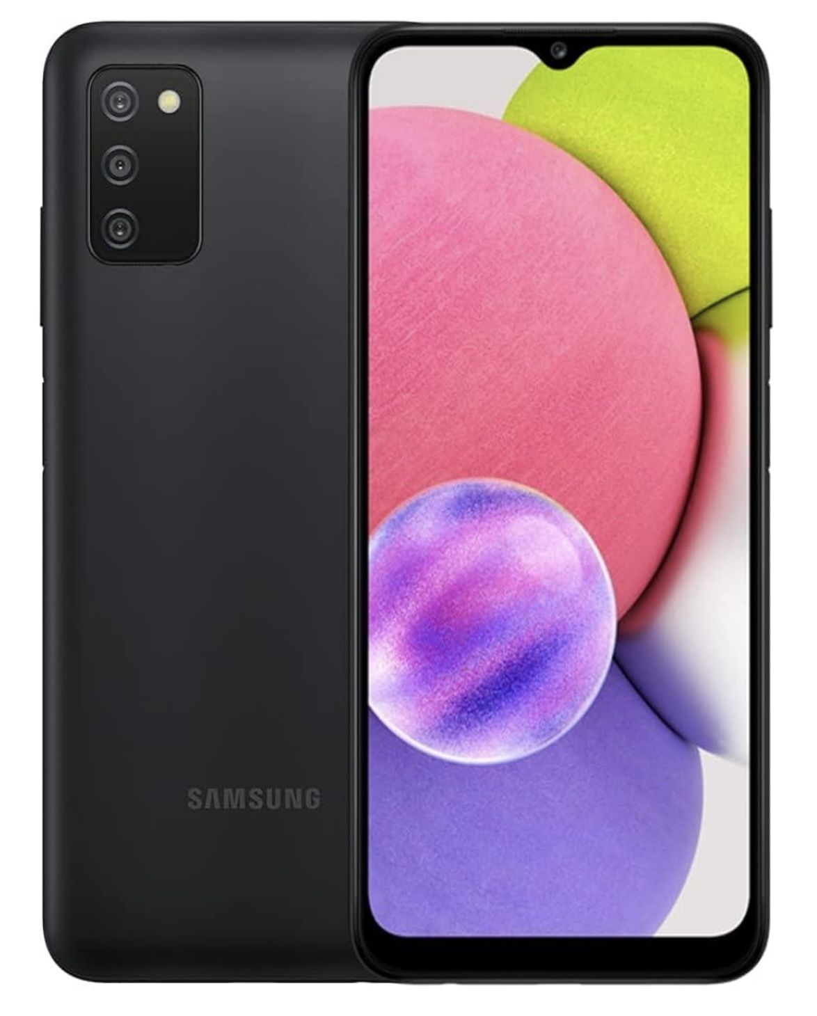 SAMSUNG Galaxy A03s SM-A037U 32GB Storage 3GB RAM Black Locked to AT&T 6.5" HD+ Display