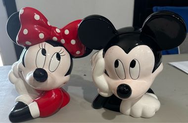 Vintage Minnie And Mickey Cookie Jar