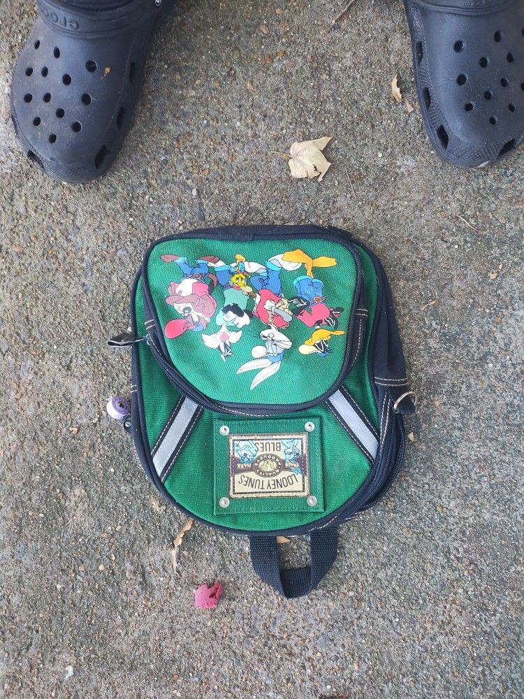 Small Green Blue Looney Tunes Bag