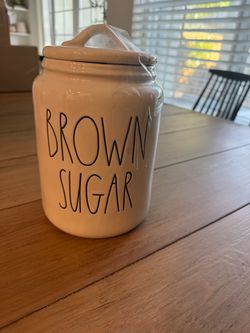 NEW Rae Dunn Brown Sugar Ceramic Canister Large