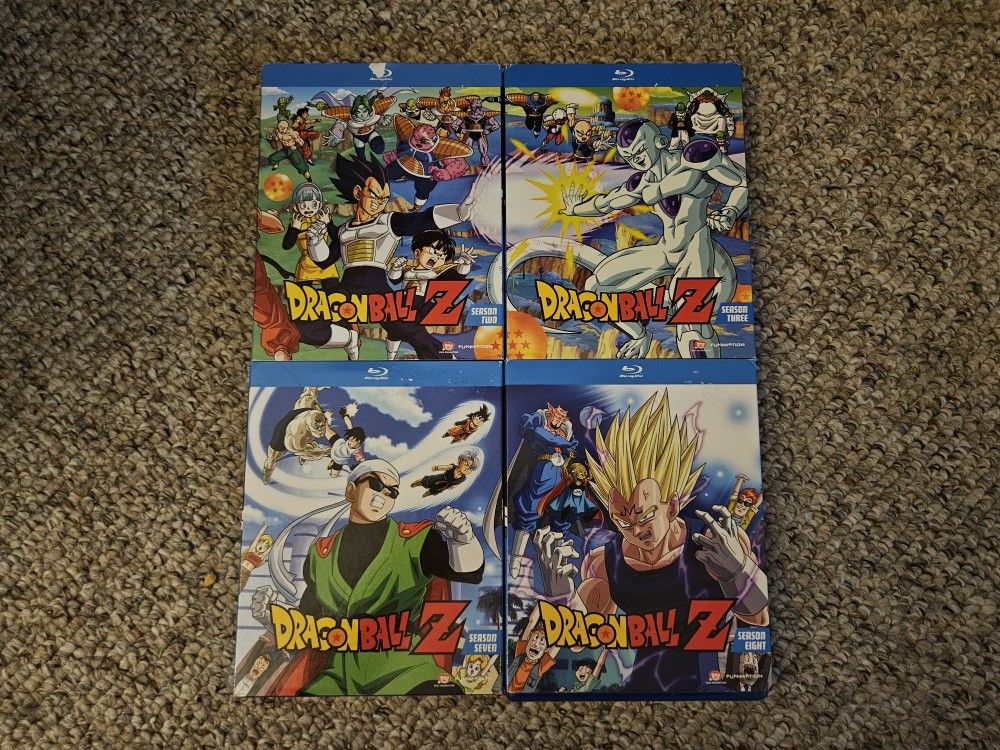 Dragonball Z Season 2, 3, 7 And 8 Blu Ray