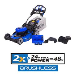 NEW/SEALED Kobalt 48v, 20” Cordless Self-propelled Lawn Mower w/ (2) 24v, 5 Ah Included Batteries