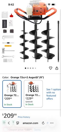 72cc Gas-Powered Earth Auger w/ Bits