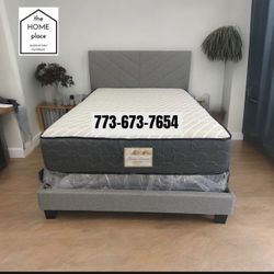 Brand New Full Bed Frame With Mattress And Box Spring Ready For Delivery 🚛