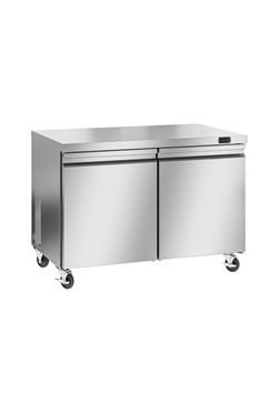 2-Door Stainless Steel Undercounter Refrigerator