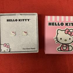 Hello Kitty Fine Silver Plated Earrings