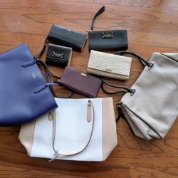 Kate Spade Bags (3), Clutches (4), And Wallet (1) - Sold Together 