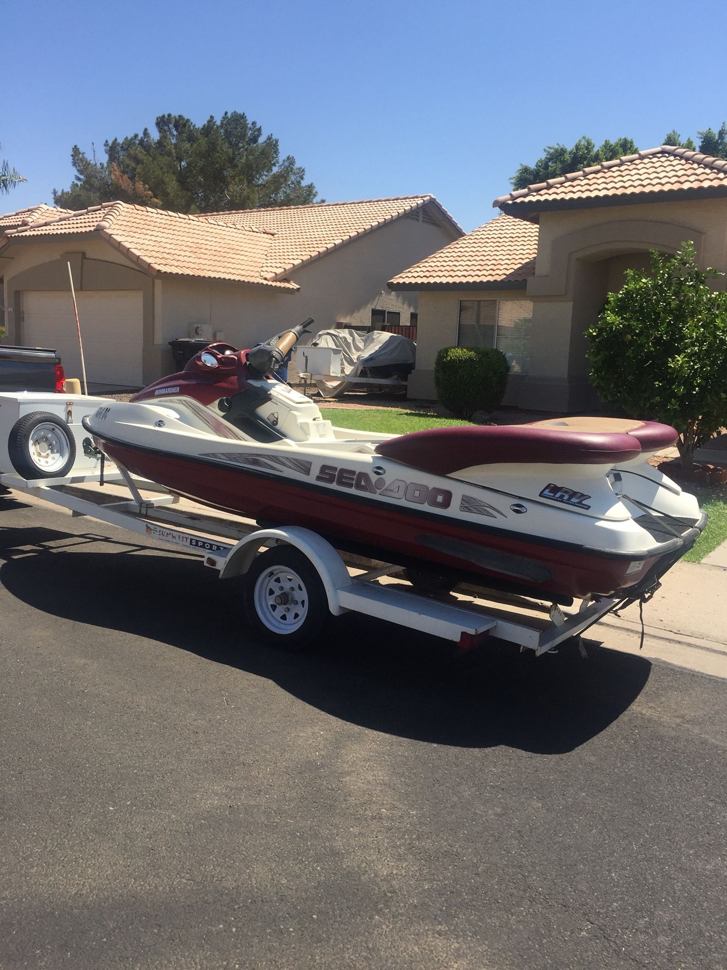2000 Sea Doo LRV seadoo Jet Ski 4 Seats Boat 951cc Engine Run no issues