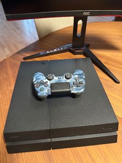 Blue Camo PS4 Controller