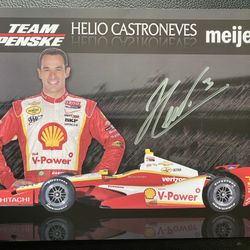 Helio Castroneves 2017 In Person Auto/Large Card Team Penske! 