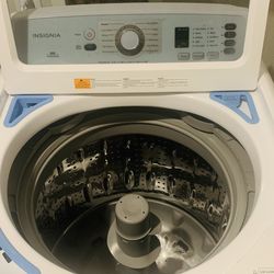 White Insignia Top loader & Insignia Electric Dryer