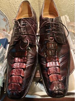 Belvedere Handmade Crocodile  Mens Oxfords Size 13