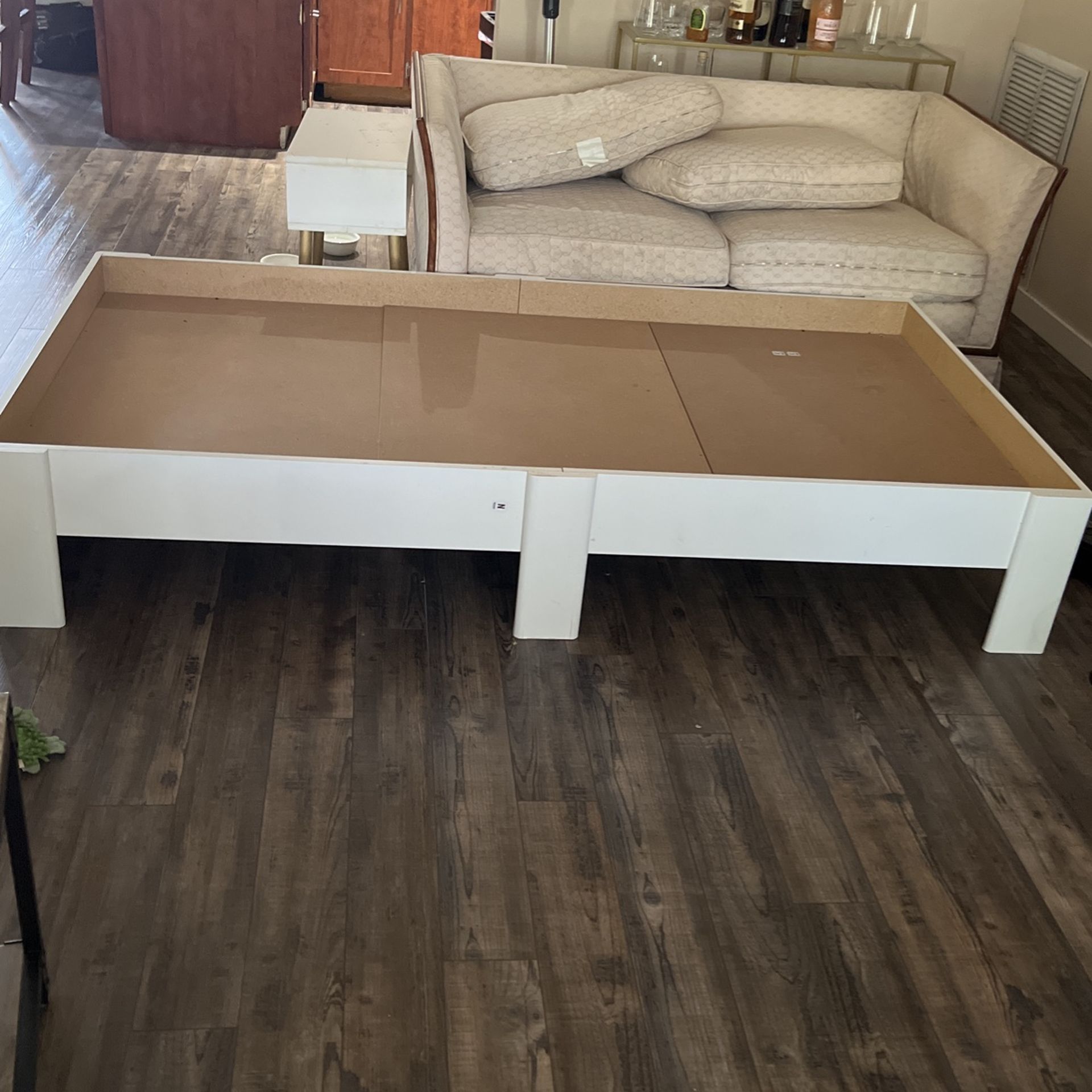 Twin Bed Frame With Two Rolling Drawers