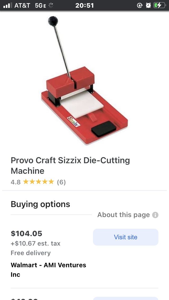 Provo Sizzix Die Cutting Machine W/ Accessories 