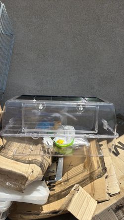 Clear hamster cage