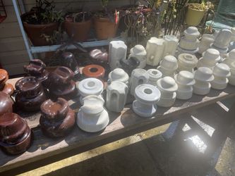 collection of porcelain insulators - $5 each