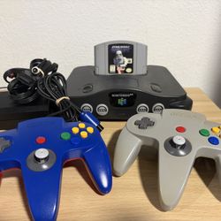 Nintendo 64 N64 Console Controller , 2 Controllers 1 Game Working/Tested