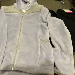 New Girls Soft/Plush Full Zip Hoodie & Fleece Joggers Set Size 10/12