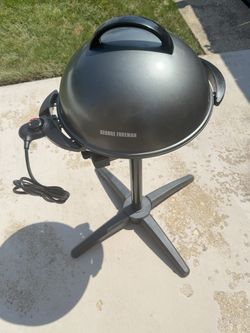 George Foreman Indoor/Outdoor Electric Grill with Stand