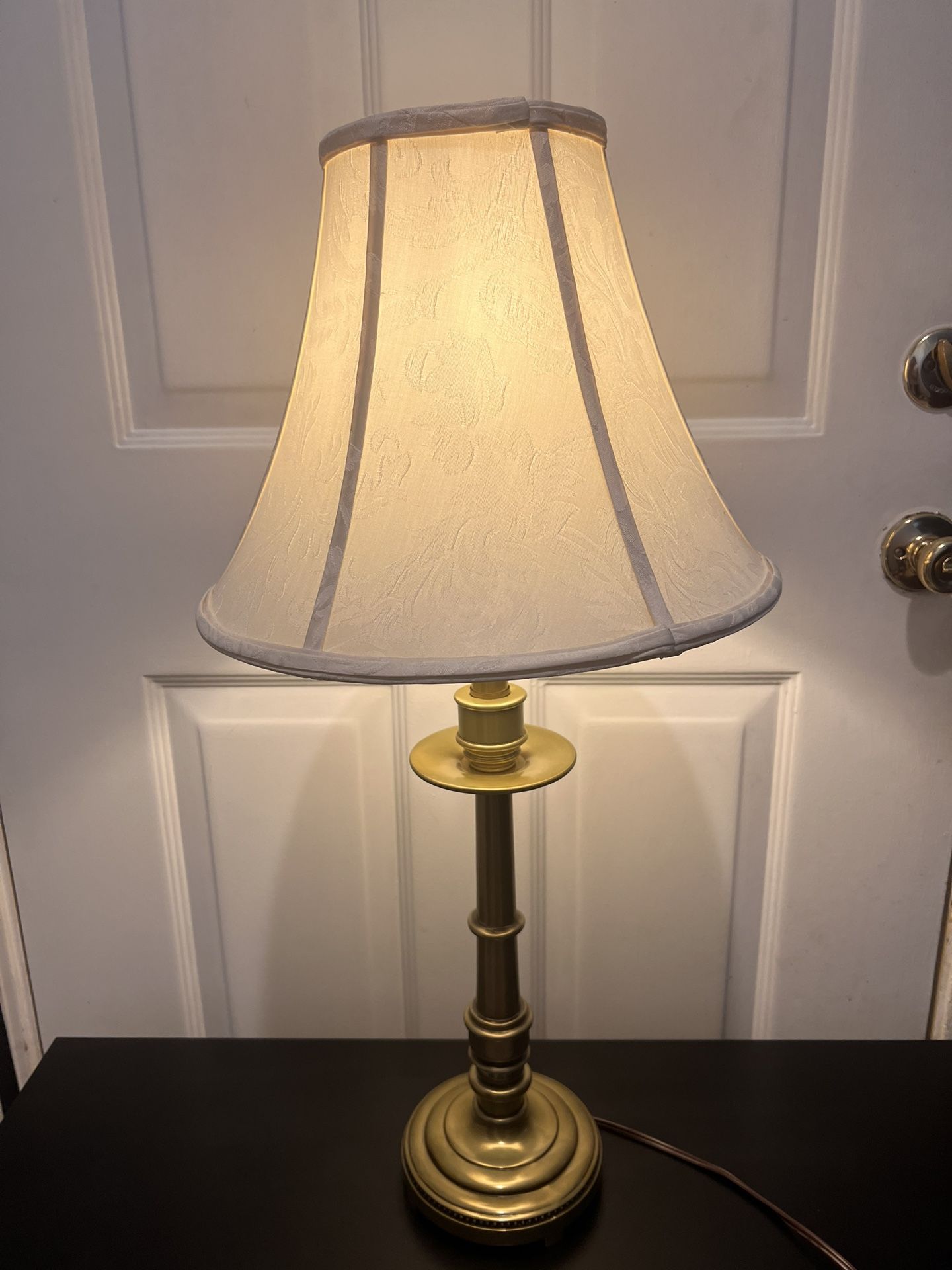 Antique Stiffel Brass Lamp With Stiffel Lampshade