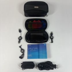 Sony PSP-2001 Handheld Game System Black + Extras!