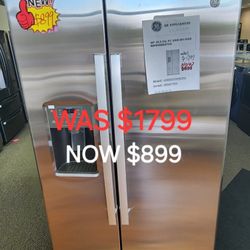 GE 25.3 CU. FT. SIDE BY SIDE REFRIGERATOR 