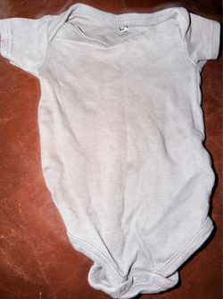 Hudson Baby Gray Short Sleeve Bodysuit Onesie Unisex 3-6 Months Basic