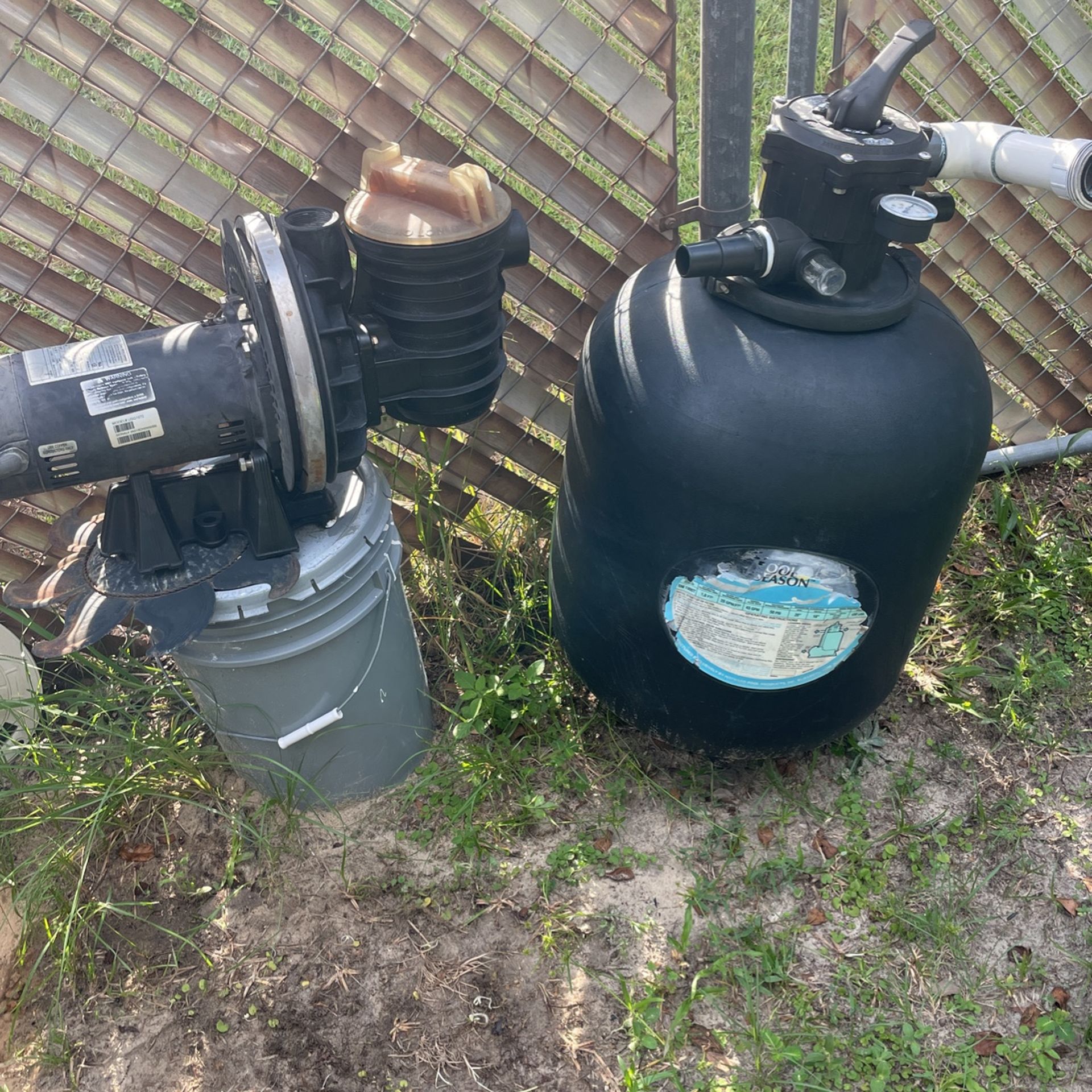 Pool Pump 3/4 HP And Sand Filter Pool Season SM1900