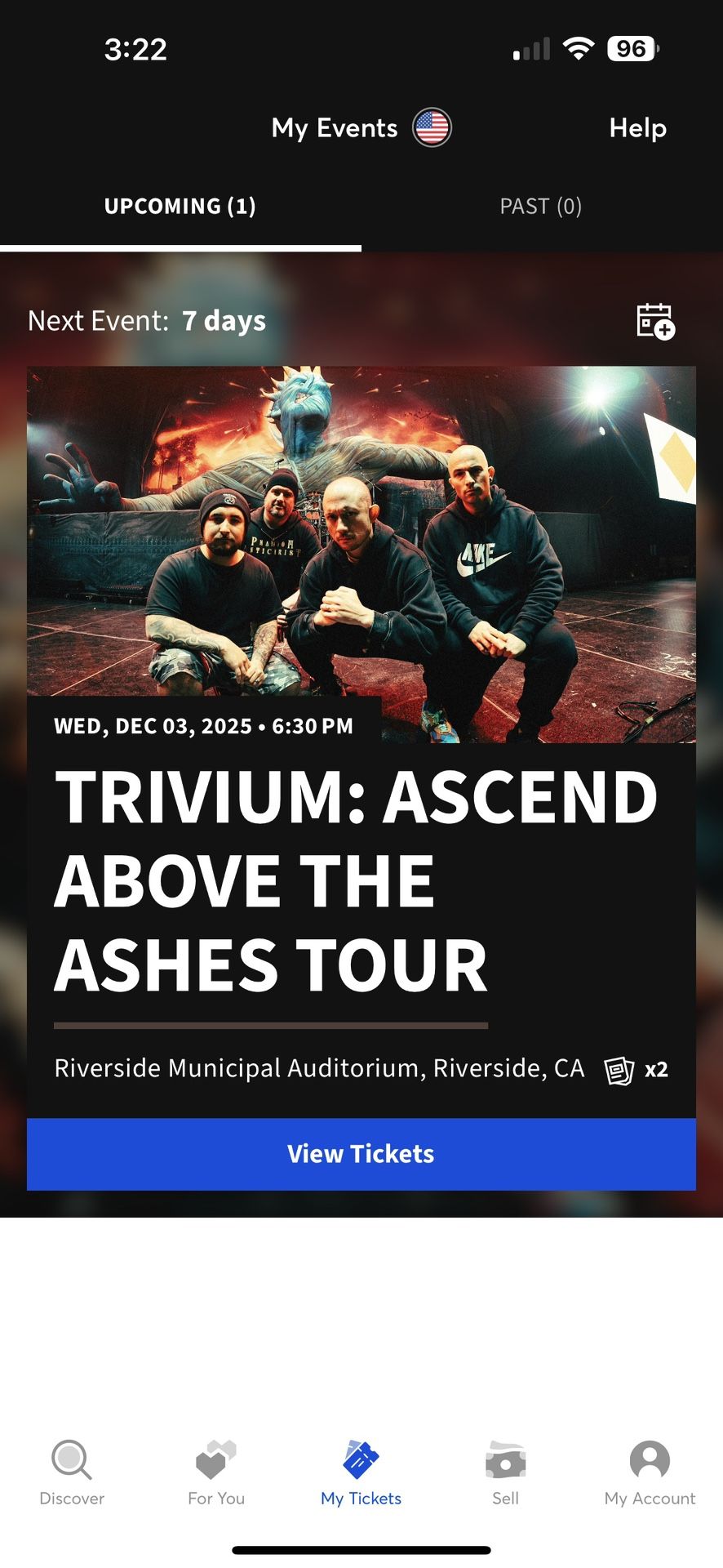 2 Trivium With Jinjer For Sale