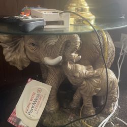 Elephant Thick Glass Table
