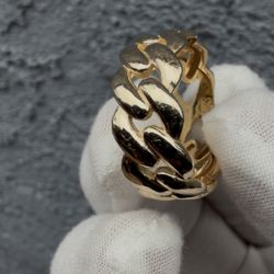 14k Gold Cuban Link Ring 