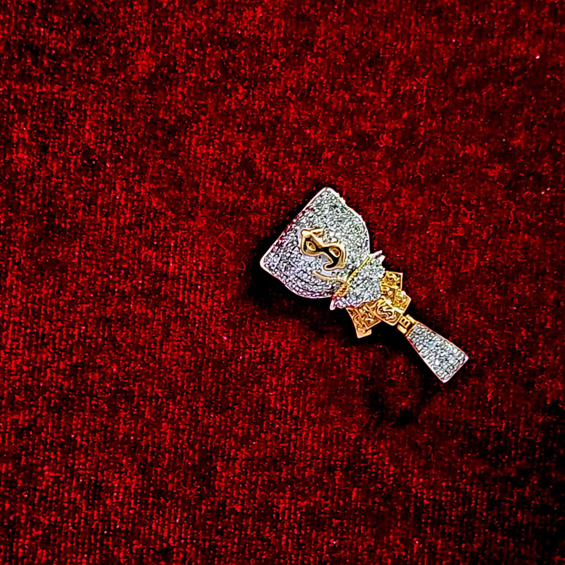 Diamond Money Bag Gift Pendant in 10K and 5/8 CTW Diamond