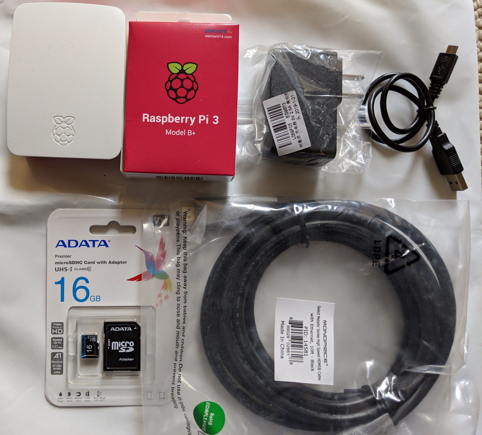 Complete 64gb Raspberry Pi 3B+ Kit and Bonus