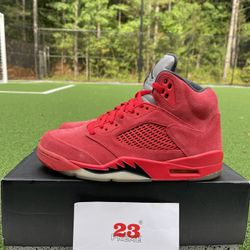 Jordan 5 Red Suede 