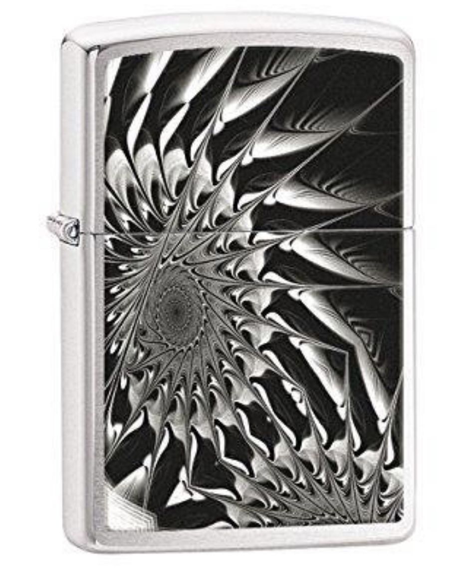 ZIPPO 29061 METAL ABSTRACT BRUSHED CHROME LIGHTER